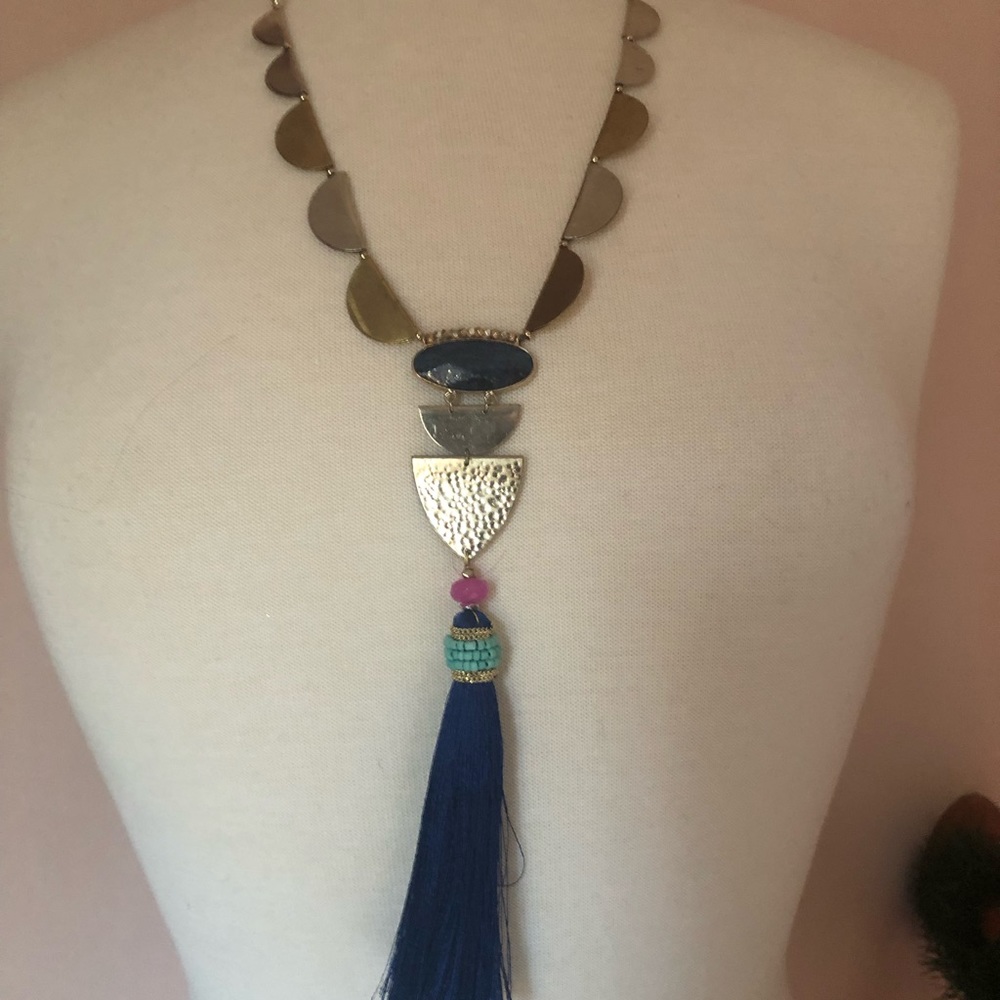 Nakamol beaded tassel necklace